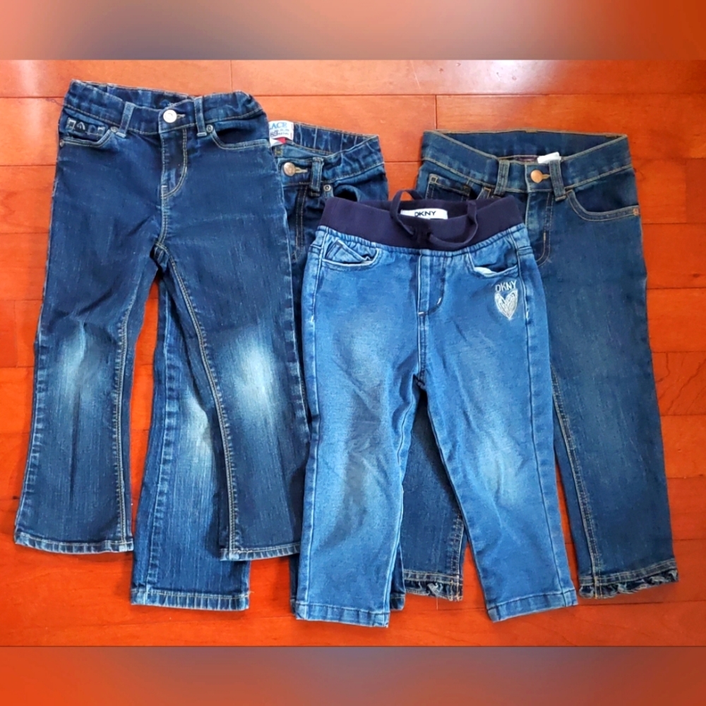 Kids Blue Denim Jeans Bundle Set Size 3-4T